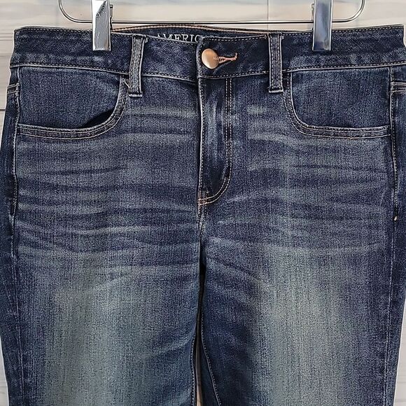 American Eagle Outfitters Blue Denim Jeggings Womens Size 8 - Picture 4 of 16